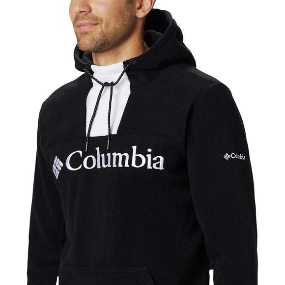 Columbia Men's Lodge™ Active-Fit Colorblocked Fleece Logo Hoodie sz.L - Picture 3 of 4